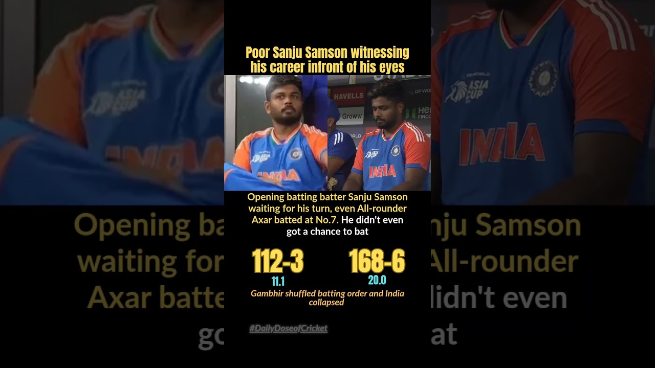 Poor Sanju Samson witnessing his career in front of his eyes 