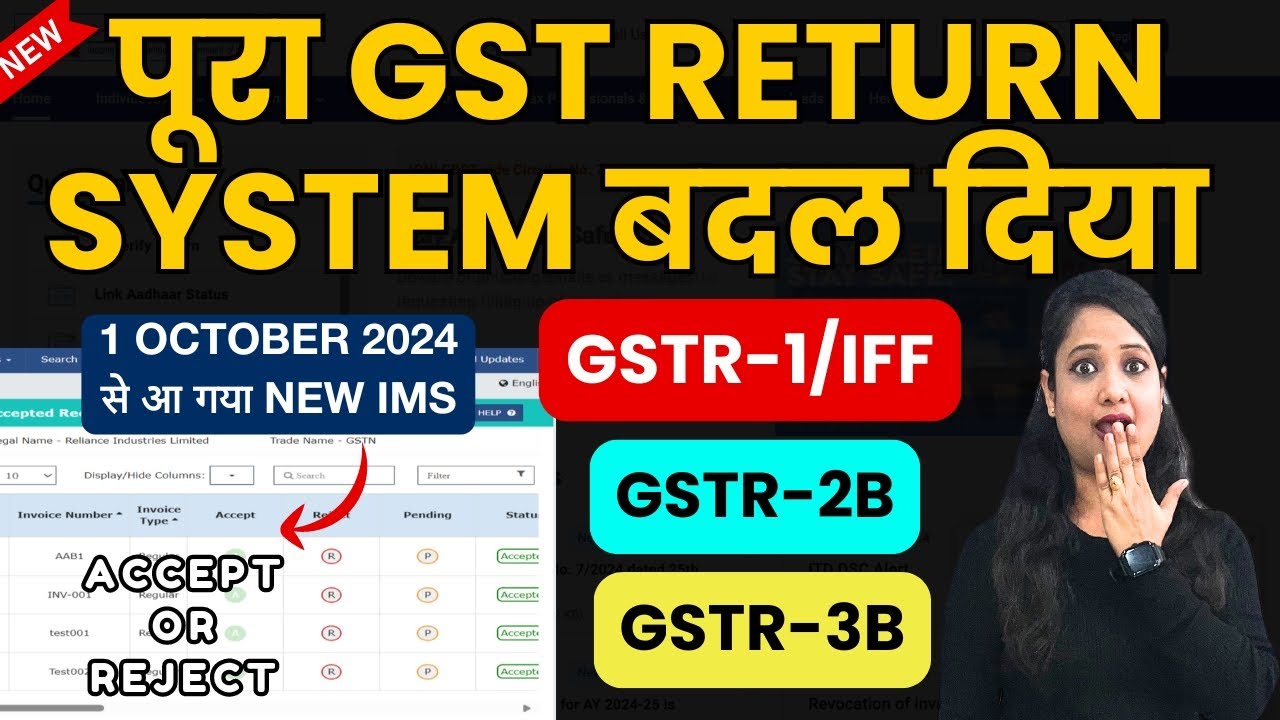 All GST Return System is changes in GST from 1 October 2024 New Invoice Management System (IMS)