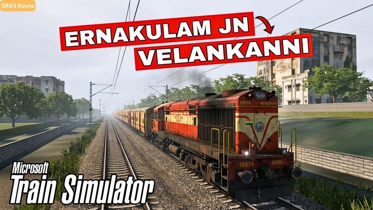 🔴 Live | 16361 ERNAKULAM JN - VELAKANNI EXPRESS | #msts | BigWheel Sim