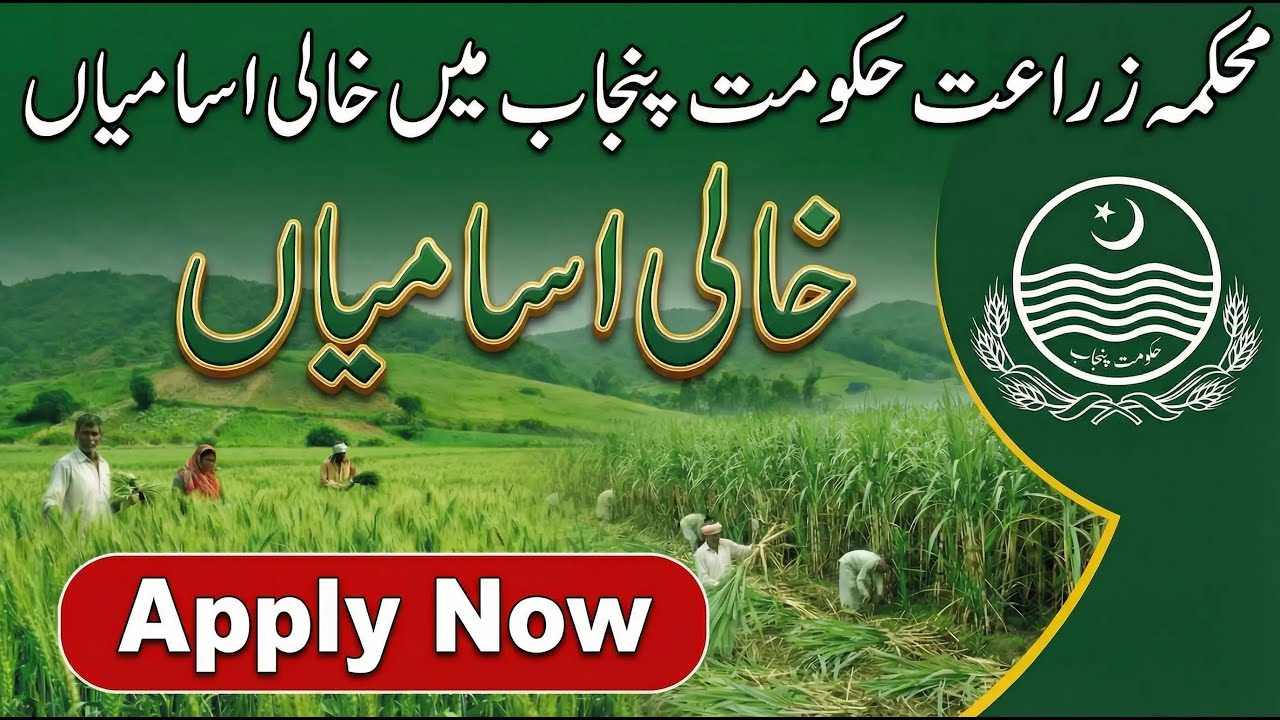 Latest Agriculture Department Punjab Jobs 2026 | Jalalpur Irrigation Project | Apply Now!