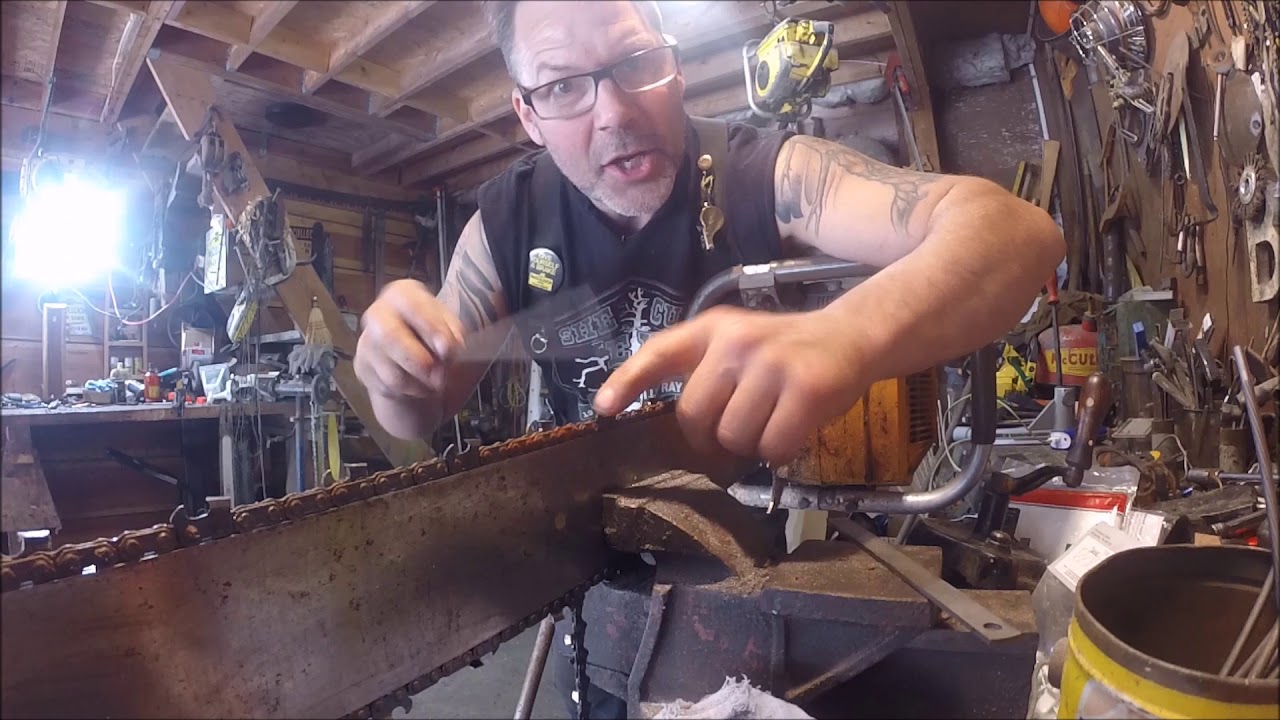 HOW TO HAND FILE A CHAIN SAW, OLD SCHOOL , PART 1