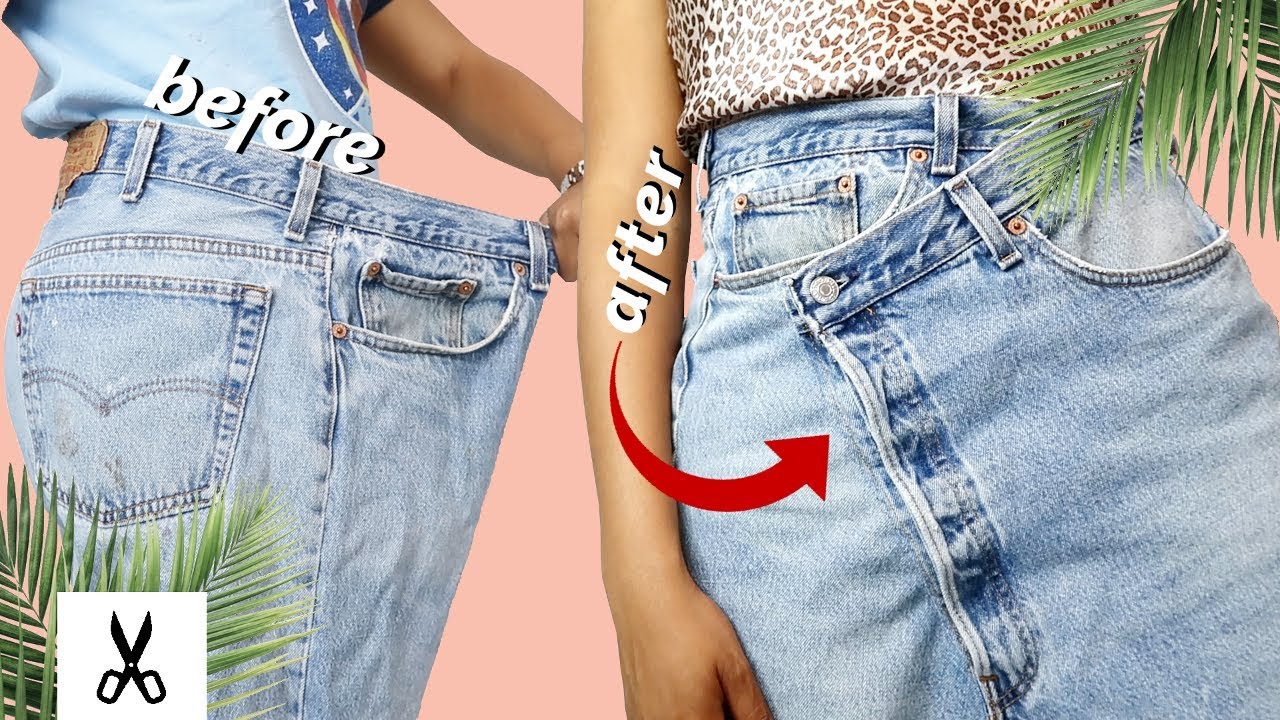 Upcycle These $425 Crossover Jeans + Skirt for $10!! | Easy Thrift Flip