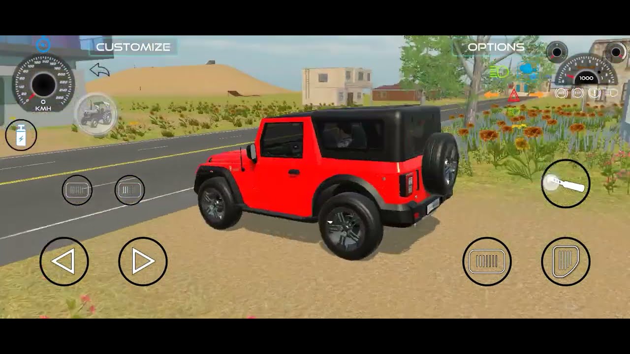 Draving Thar #cargames #jcb #viral #thar #tractor  #cartoon 