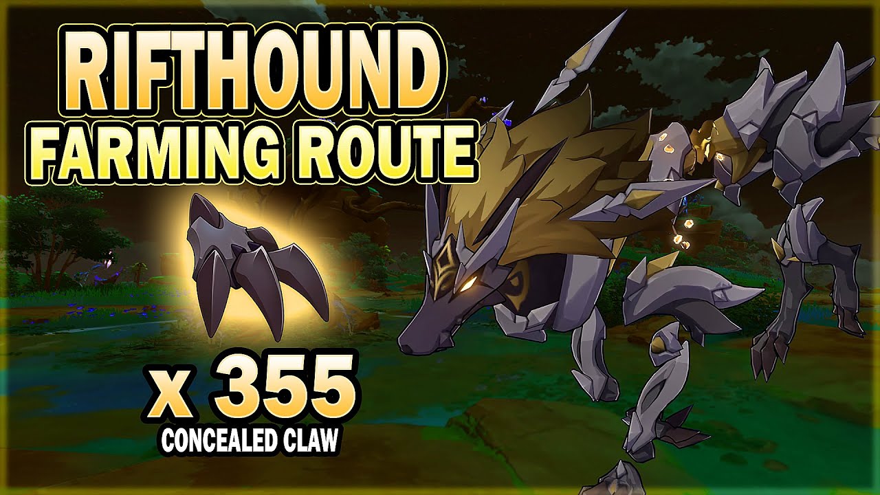All Rifthounds Locations - Efficient Farming Route | Genshin Impact | Kagura's Verity Material