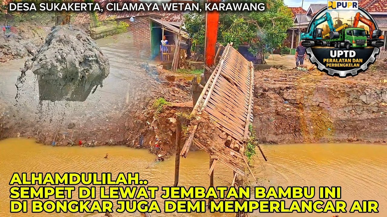 WADIDAW‼️ PEMILIK JEMBATAN SURUH BONGKAR AJA JEMBATAN BAMBU NYA DEMI MEMPERLANCAR AIR