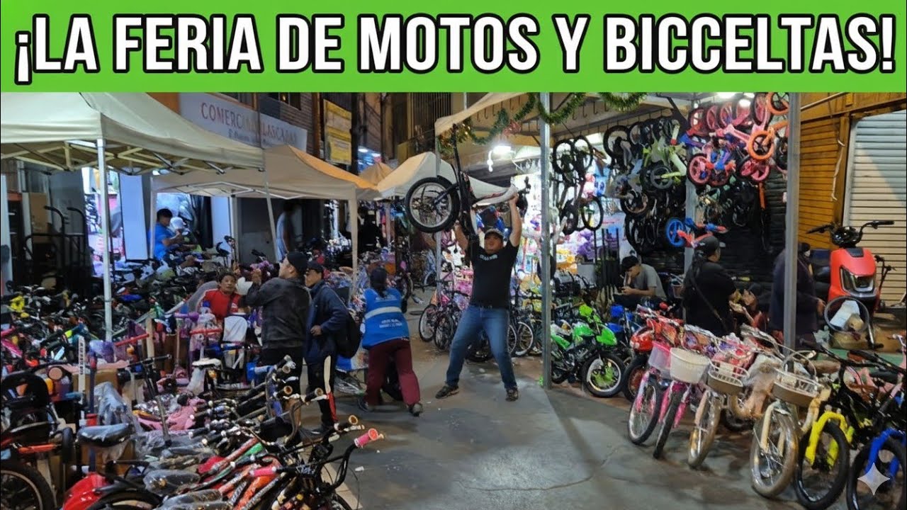 LA FERIA DE MOTOS Y BICICLETAS 🚲 DE NOCHE PRECIOS DE LOCURA 