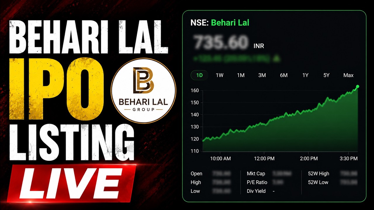 Behari Lal Share Price Live: Behari Lal Engineering IPO LIVE | Behari Lal Listing Price LIVE