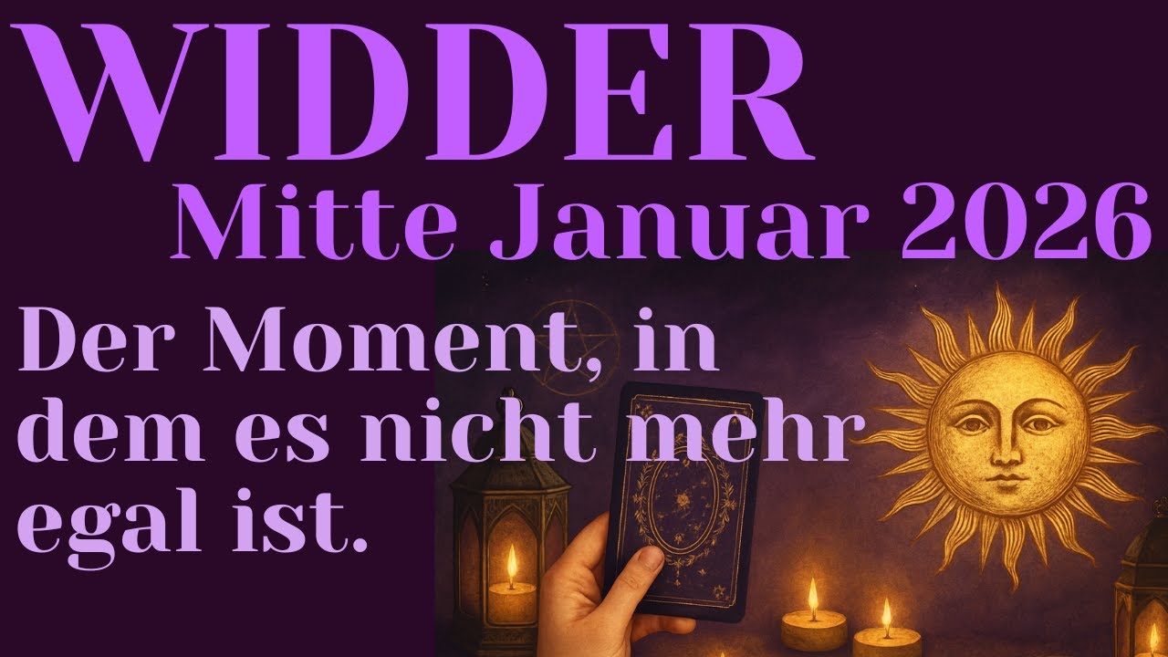 ♈Widder MITTE JANUAR 2026❤️Wenn Distanz mehr sagt als jedes Gespräch.✨