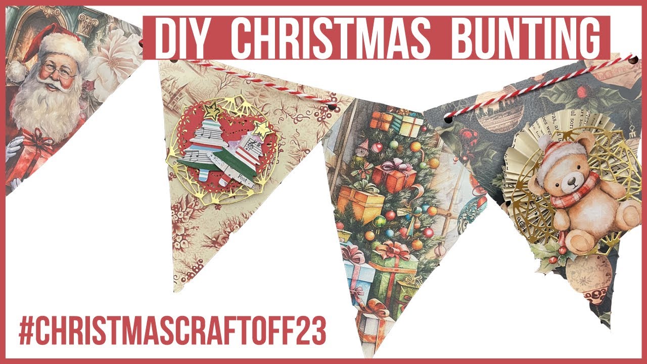 🎅🏼How to make Christmas bunting #christmascraftoff23 @RachandBellaCrafts