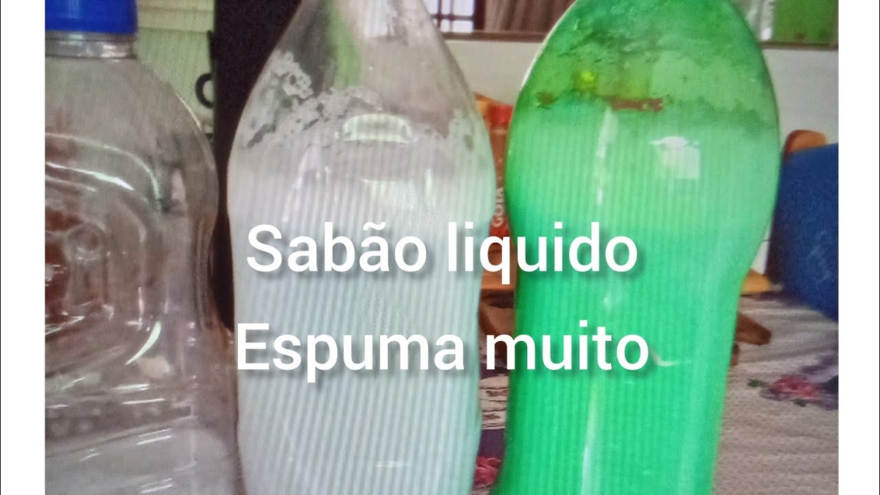 sabão.liquido caseiro espuma muito