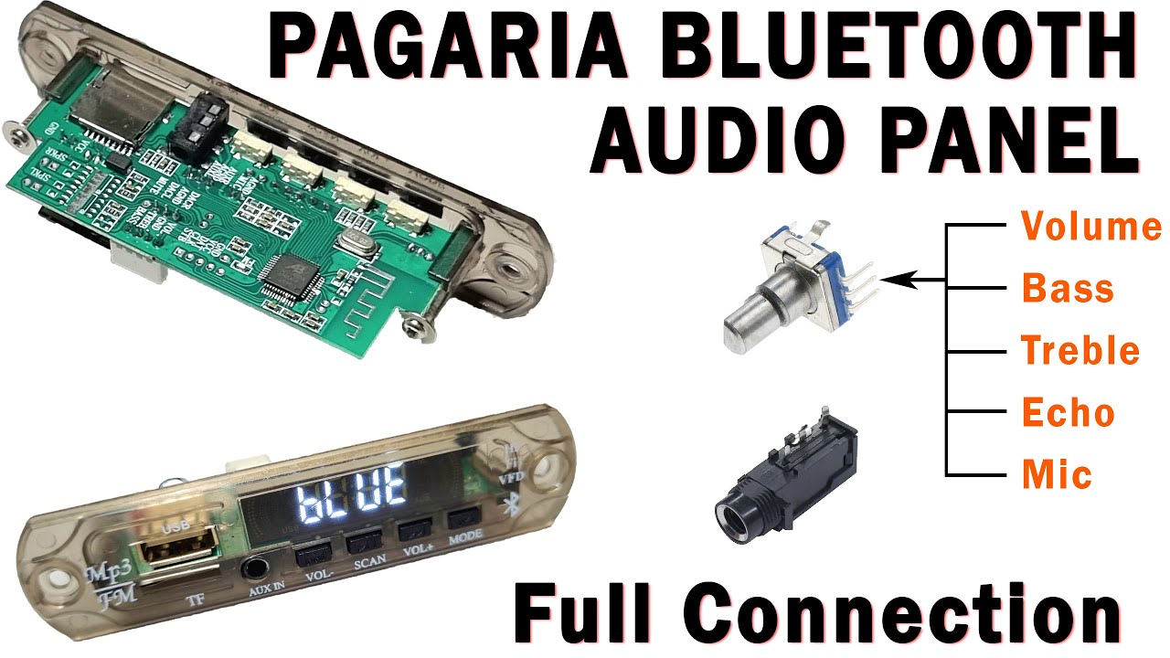 Pagaria Big Display Bluetooth Audio Panel - Connection, Testing