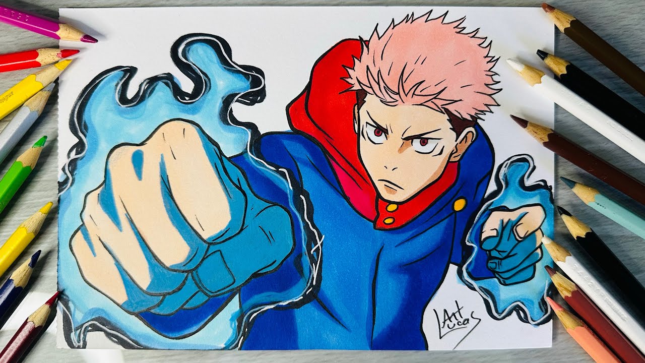 Como Desenhar o Yuji Itadori - Jujutsu Kaisen