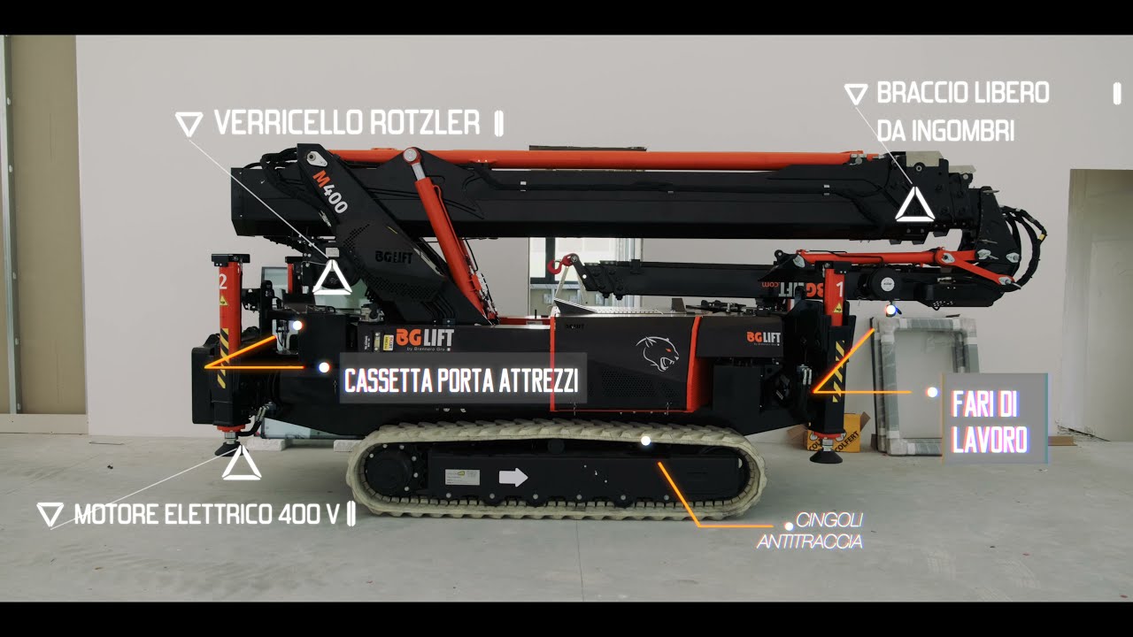 Gru compatta cingolata BG LIFT M400