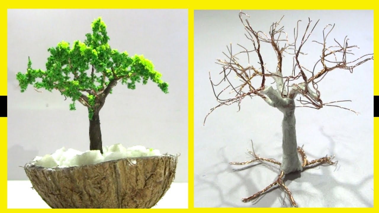 How to make Tree for models | Miniature tree from wire | mini tree made for school project