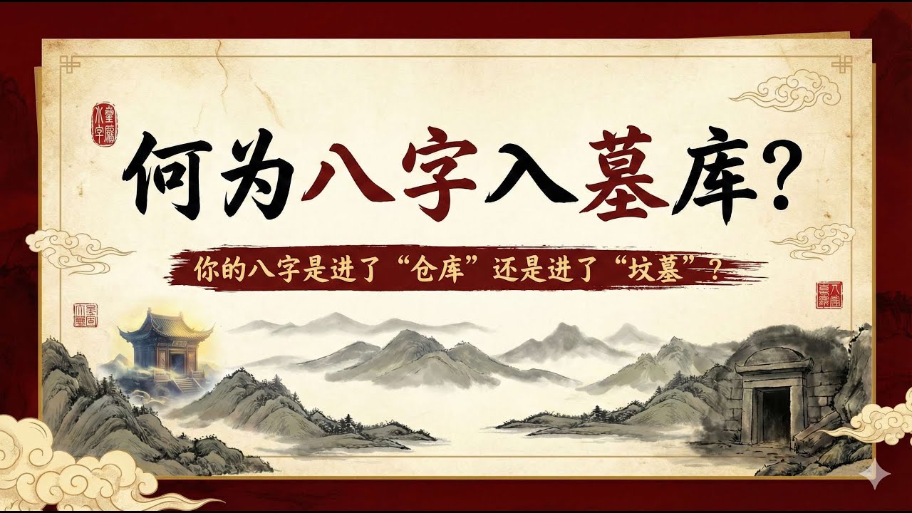 为什么说“少年墓库糊糊涂涂”？一文讲透辰戌丑未的吉凶玄机！| 易学 | 八字命理 | 辰戌丑未 | 墓库论 | 入墓入库 | 玄学 | 传统文化 | 婚姻情感 |