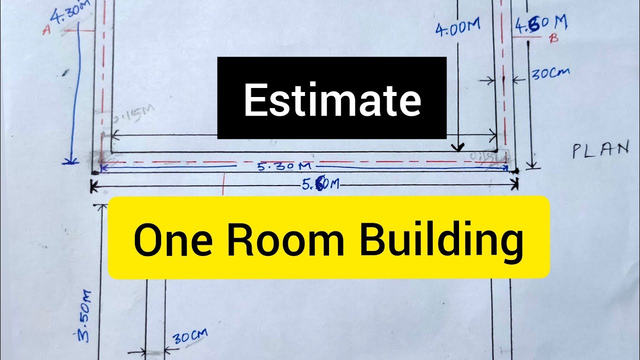 Estimate Of One Room Building | C/C Method |  Problem 1 | Civil Engineering Estimation & Costing