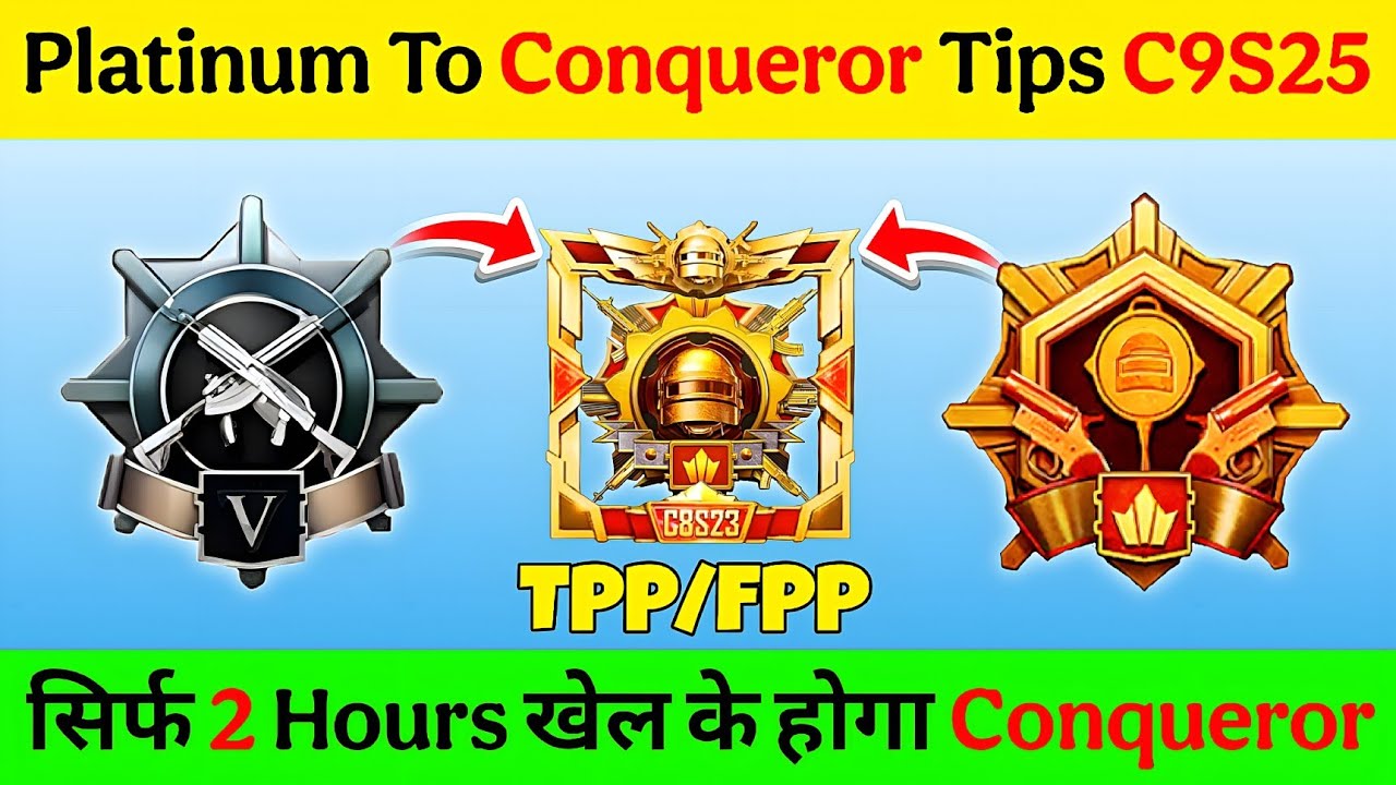 🇮🇳Platinum To Conqueror Just in 4 Days | Daily Plus Target 🎯Solo/Duo/Squad Tpp & Fpp Tips & Tricks✅️