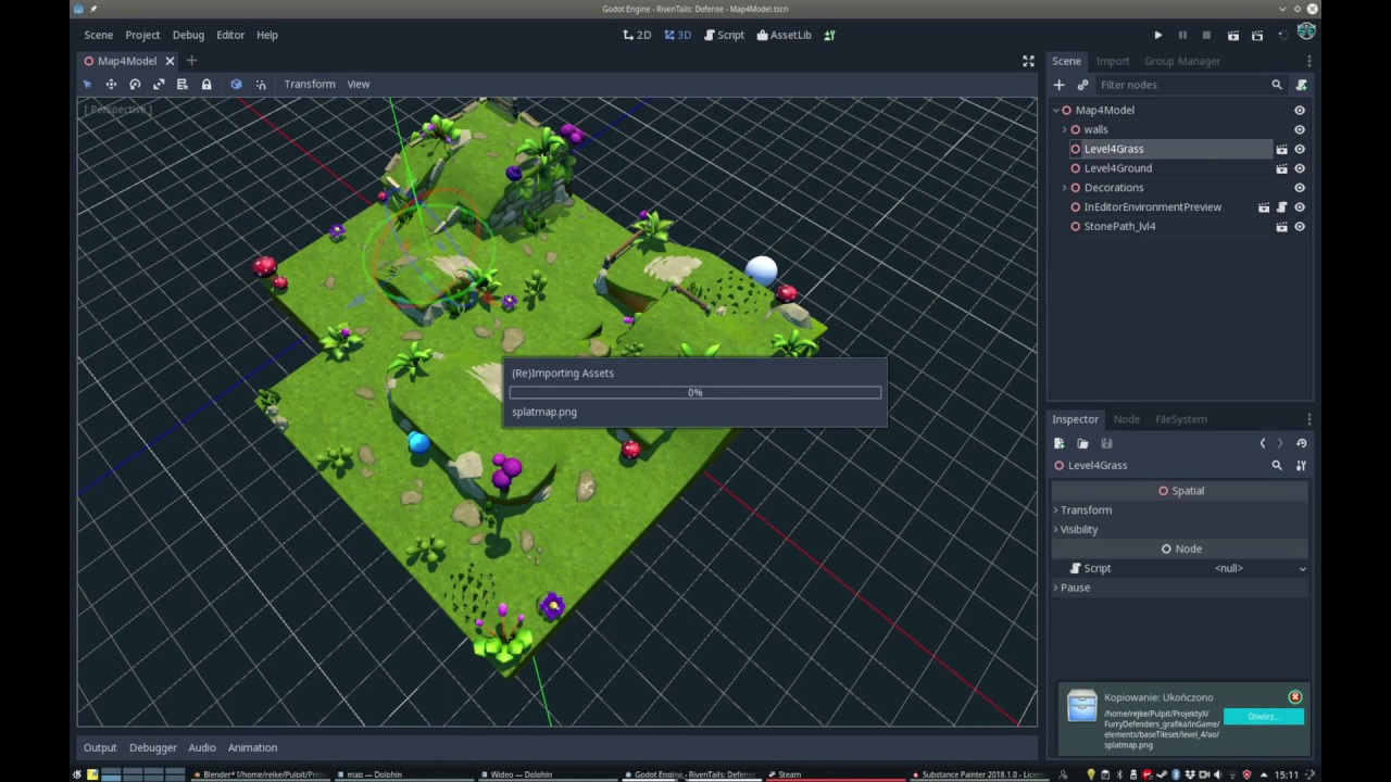 Splatmap test (GODOT & SubstancePainter)