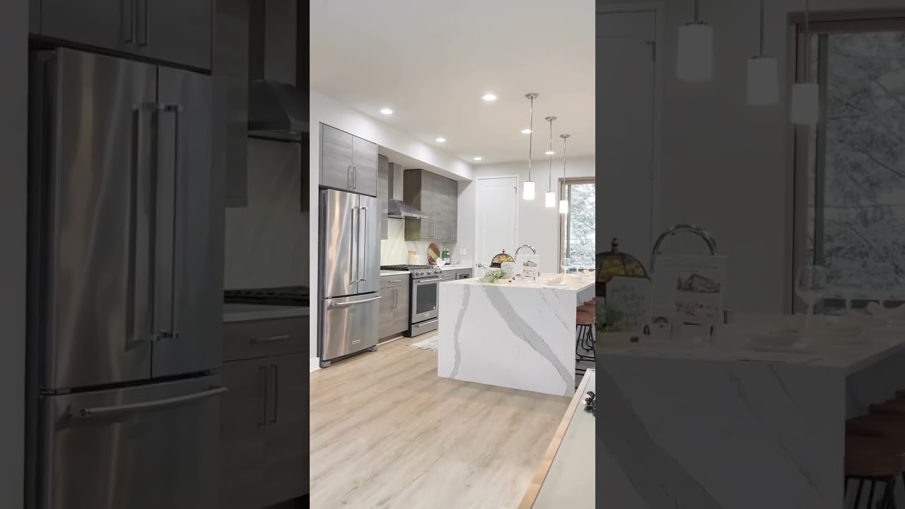 Kitchen dreams come true. Stunning Waterfall Island.