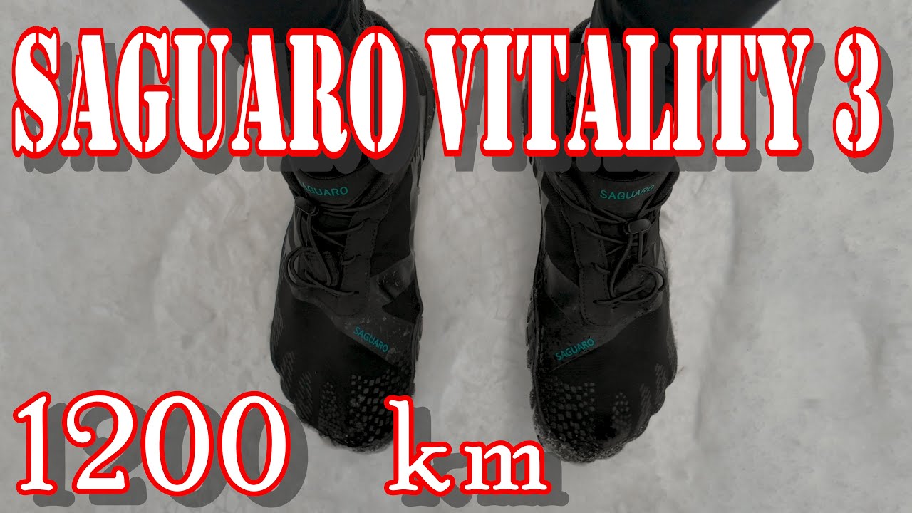 Босоногие кроссовки Saguaro Vitality 3 после 1200 км