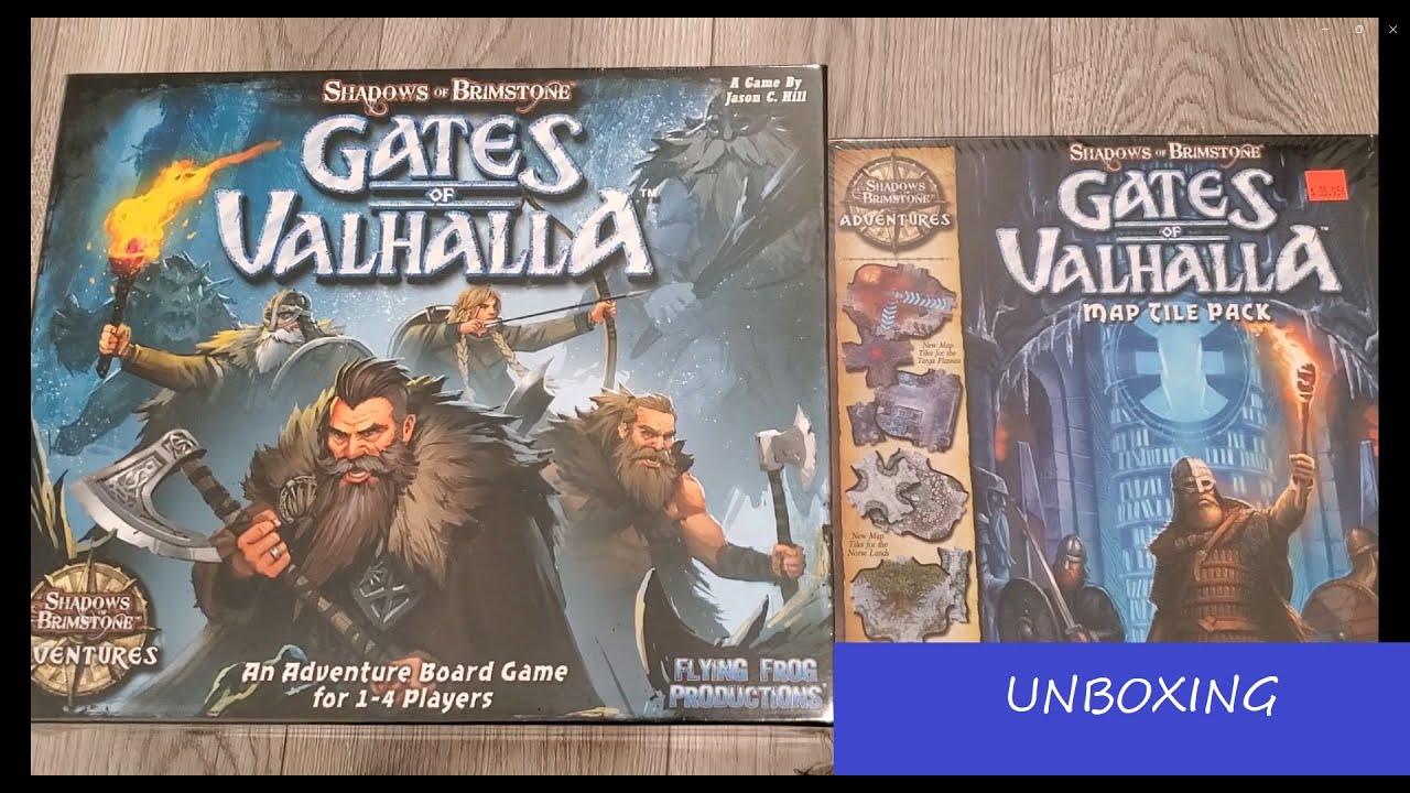 Gates of Valhalla Core Box and Map Tiles Pack Unboxing (Shadows of Brimstone Adventures)