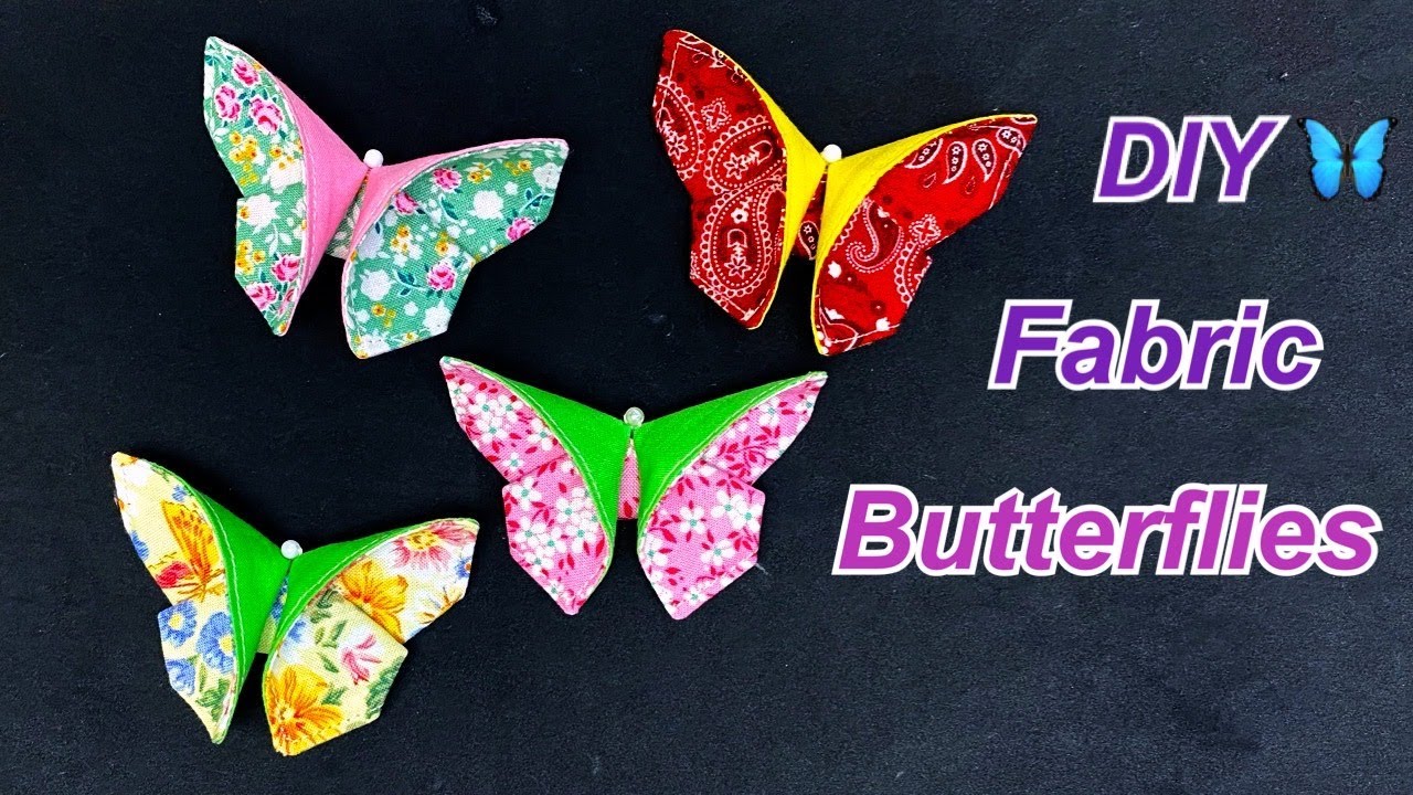 Easy Diy Fabric Butterflies🦋🦋How to Make Fabric Origami Butterflies Easy Pattern Sewing Tutorial |