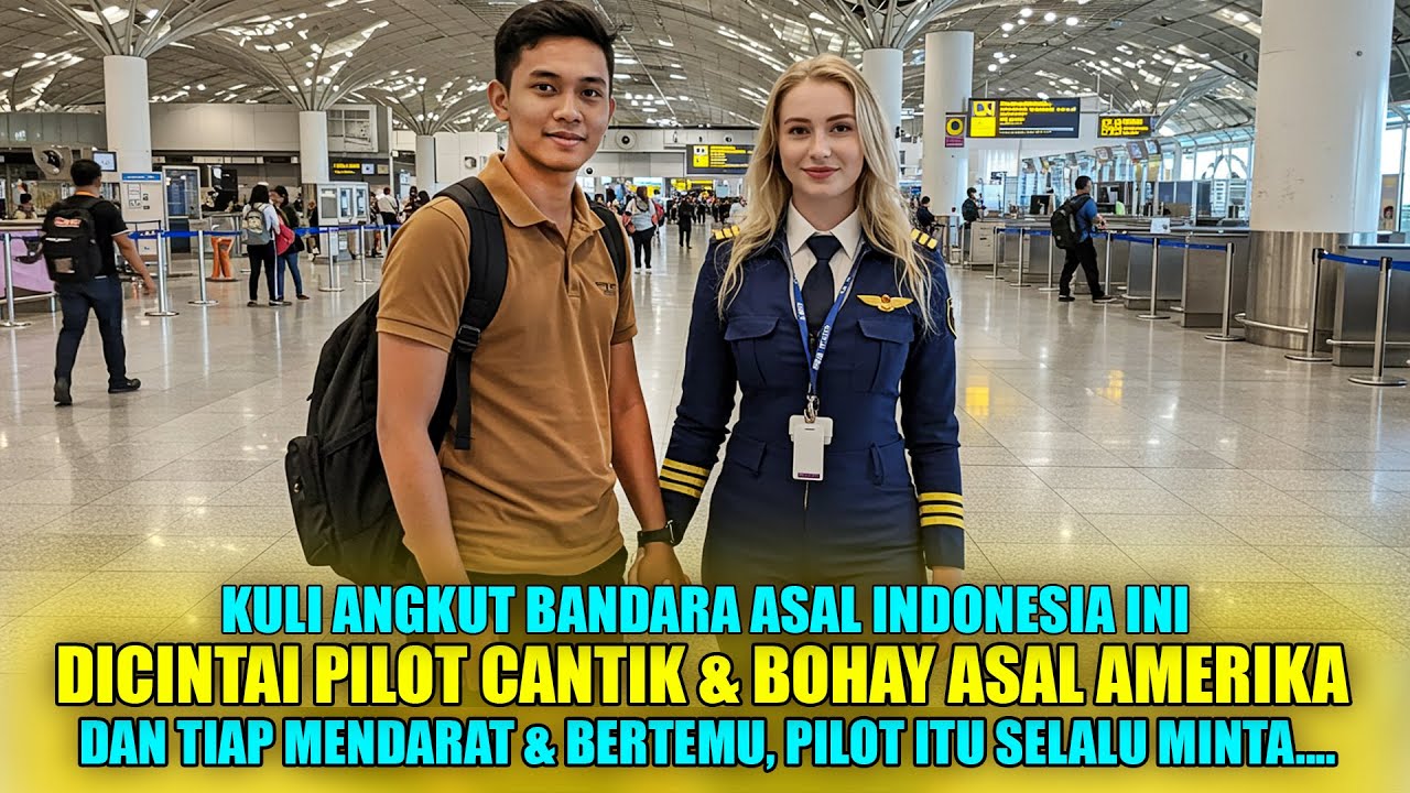 PILOT CANTIK AMERIKA JATUH CINTA PADA KULI BANDARA INDONESIA, TERNYATA PRIA ITU...