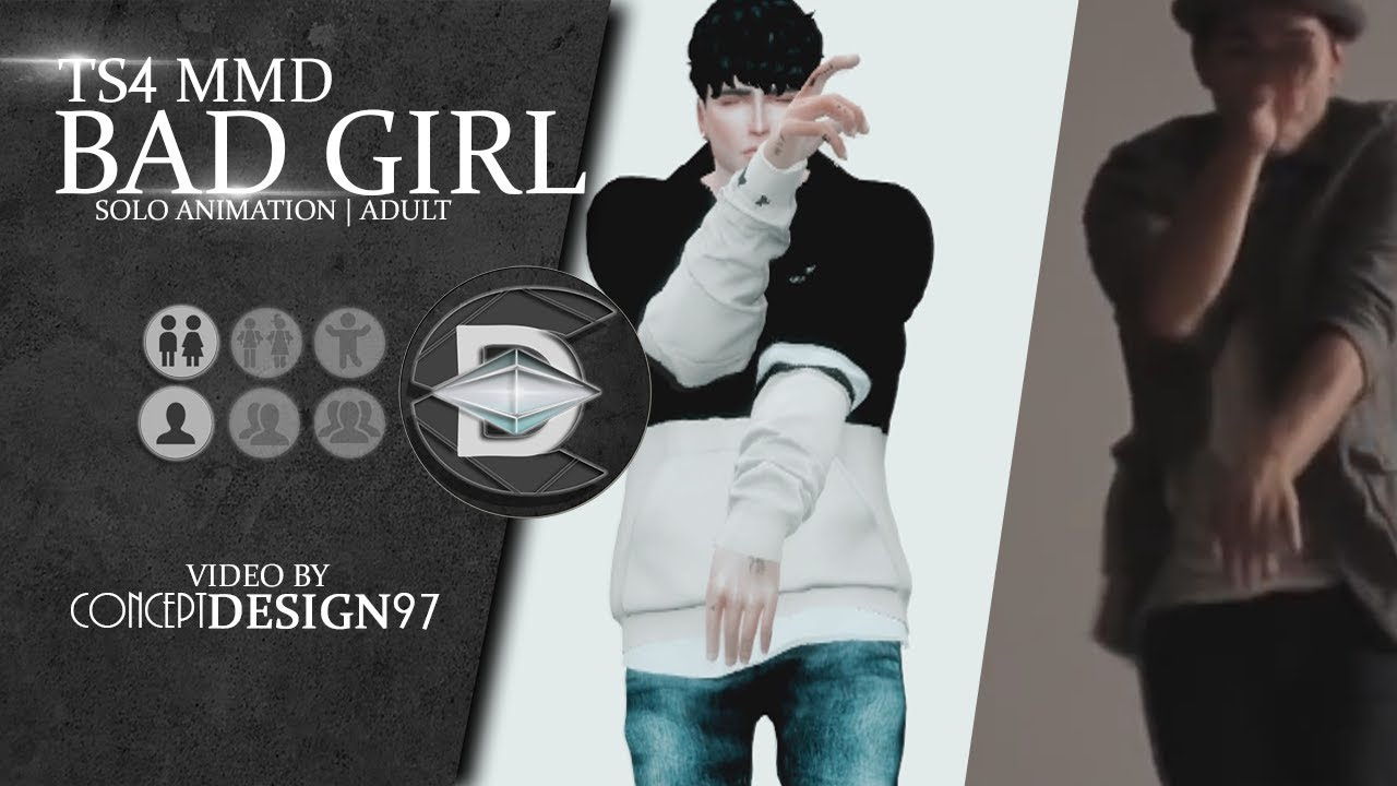 The sims 4 - MMD dance : BAD GIRL (Usher) *DOWNLOAD*