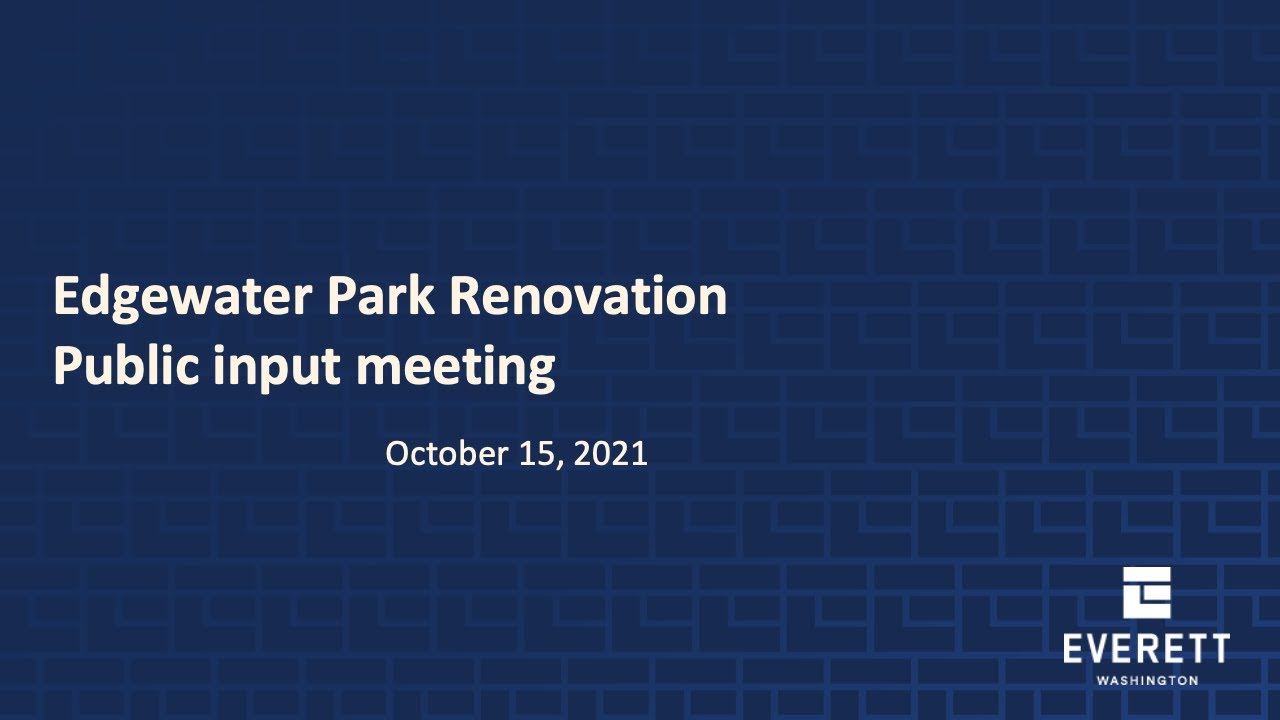 Edgewater Park Renovation - Public input meeting