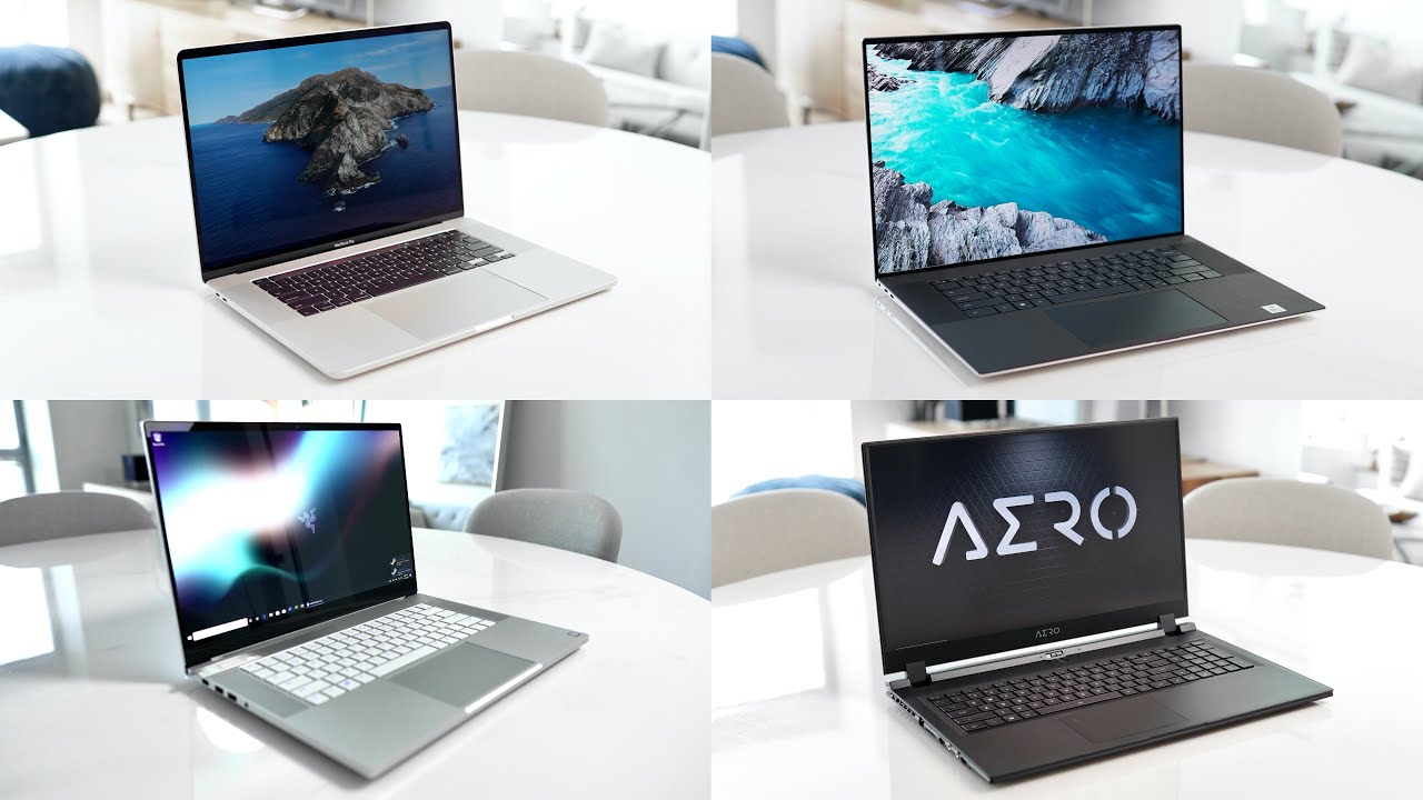 XPS 17 9700 v Macbook Pro 16 v Razer Blade Studio v Aero 17 HDR - Review & Comparison