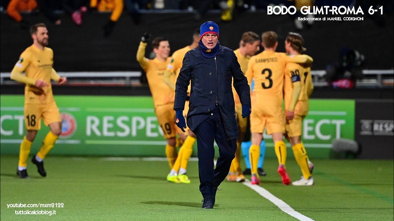 BODO GLIMT-ROMA 6-1 - Radiocronaca di Manuel Codignoni (21/10/2021) Rai Radio 1