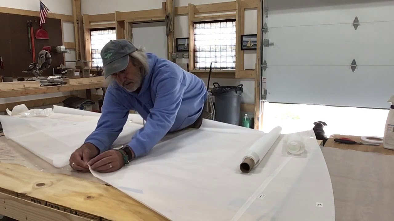 How to Sew the Jib Sail - Boat Building The Haven 12 1/2- Episode 110, part 1