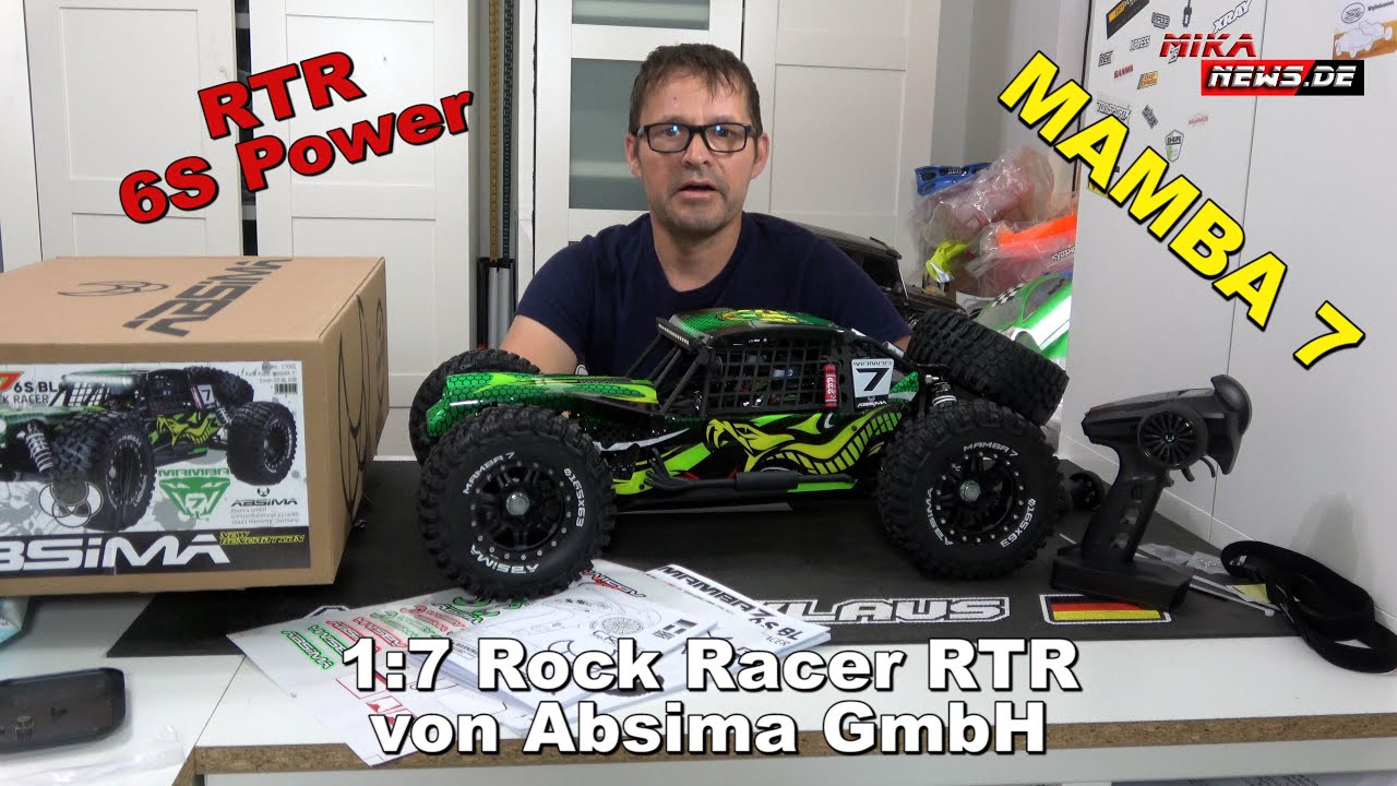 UNBOXING - MAMBA 7 RTR - 1/7 Rock Racer von ABSIMA