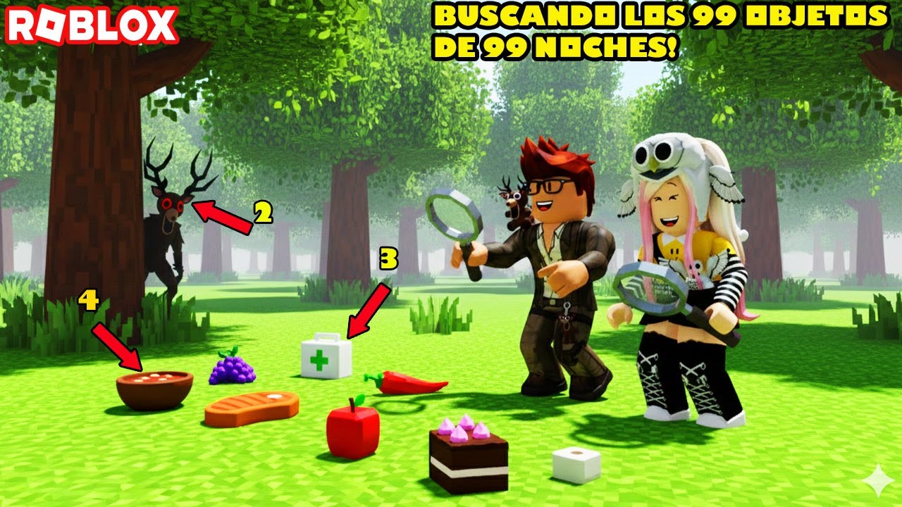 Buscamos Todo los Items y Personajes y de 99 Noches en el Bosque!😁😁