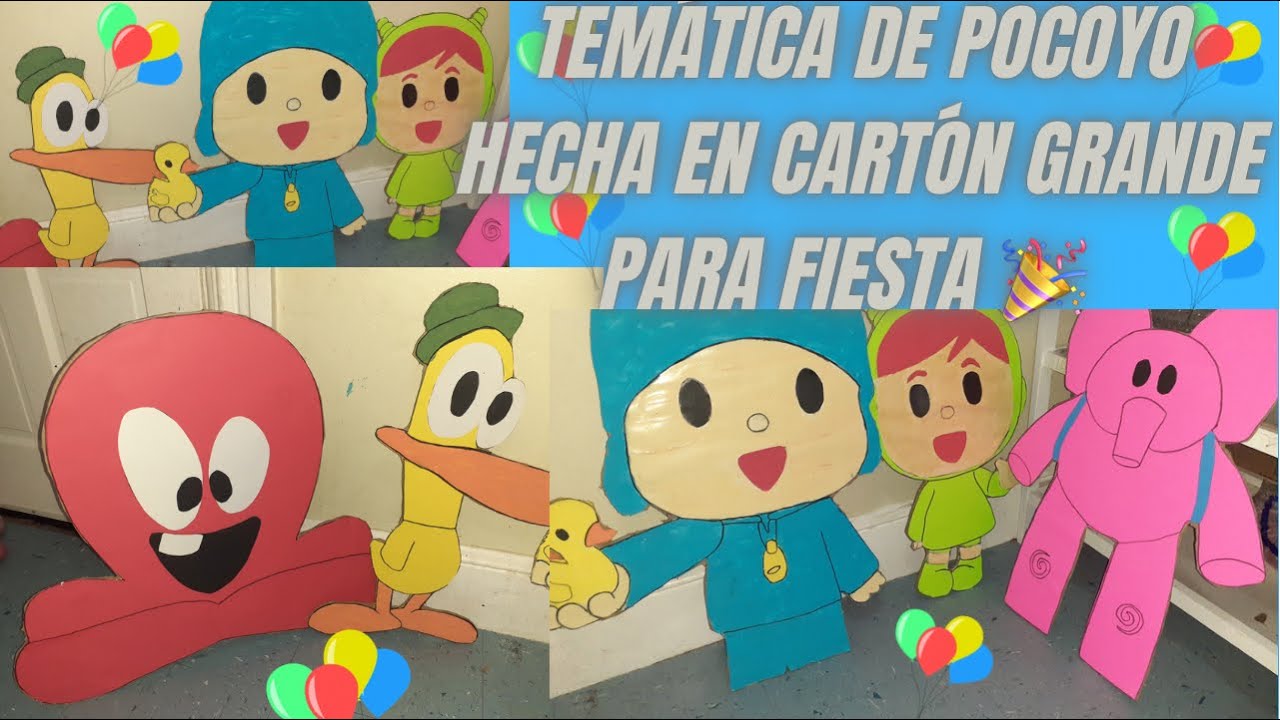 “POCOYO Y SUS AMIGOS EN CARTON TAMAÑO GRANDE PARA FIESTA 🎉 DE CUMPLEAÑOS  🎂 🎁 🥳”