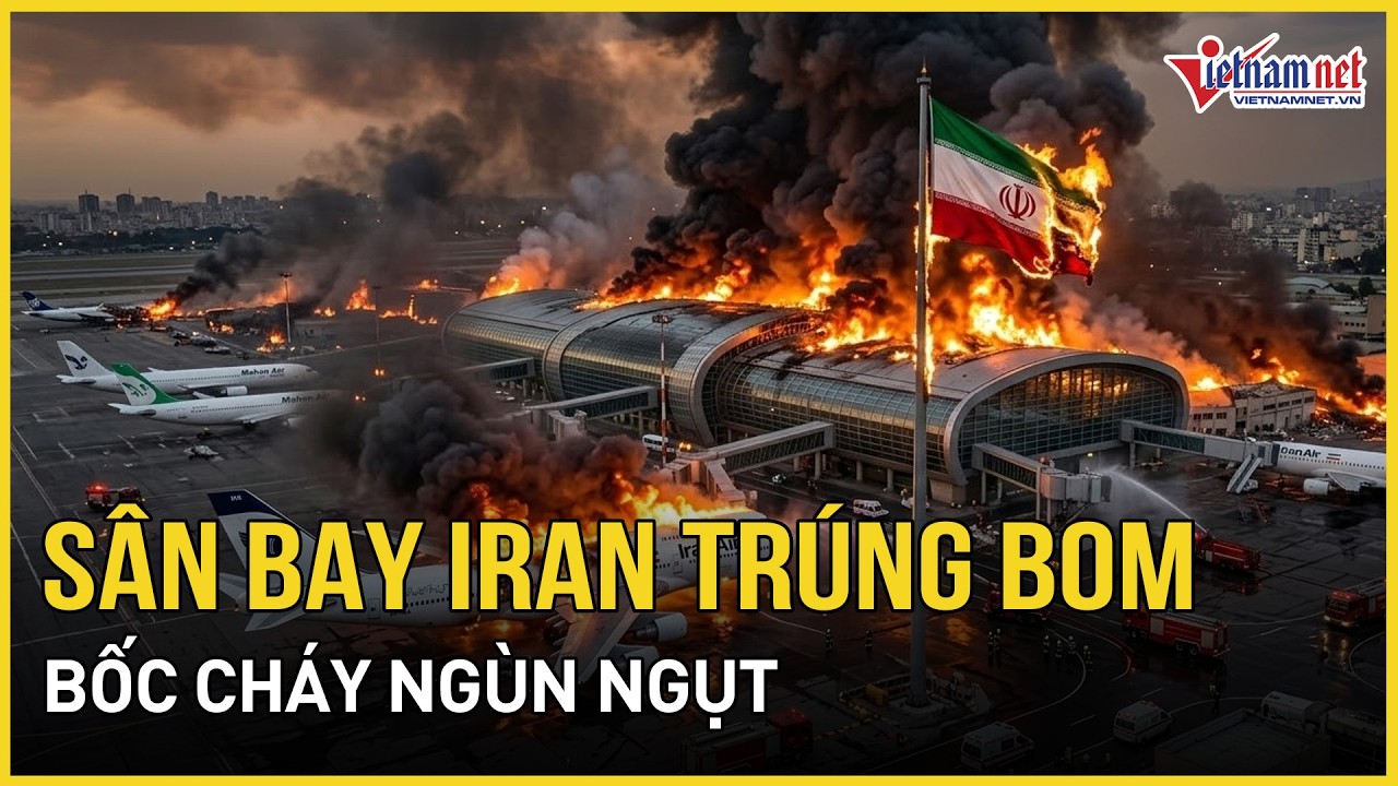 Nóng ngày 7/3: Sân bay Iran trúng bom bốc cháy ngùn ngụt, Mỹ tăng gấp 4 sản lượng vũ khí tối tân