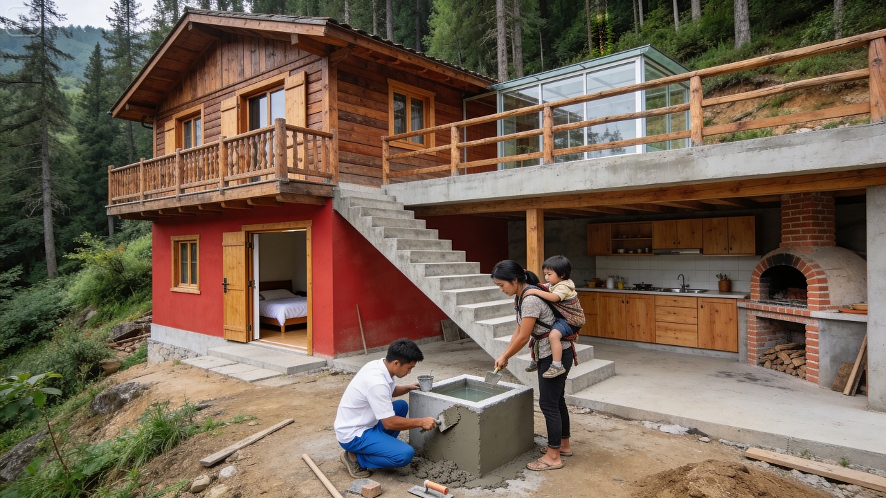 Young Couple Transforms Empty Plot of Land into a Warm Home for Their Family | By @Hà Tòn Chài