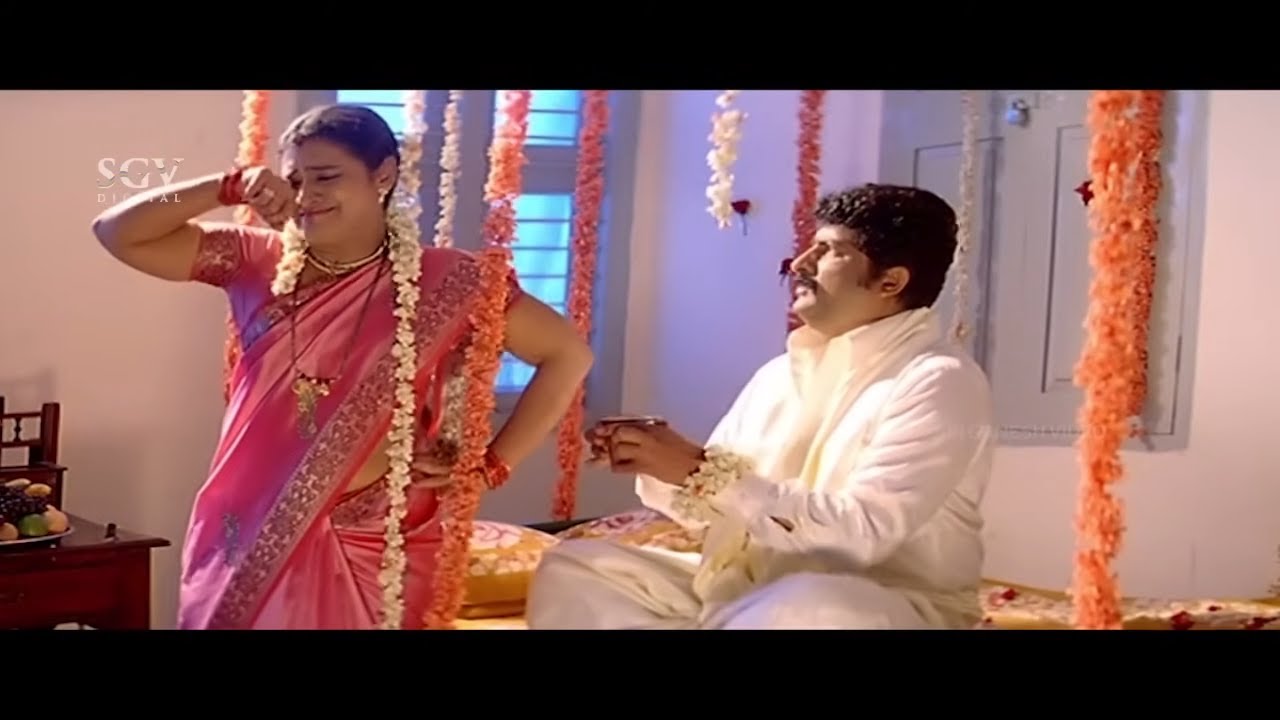 ಹೆಂಡ್ತಿ ಜೊತೆ ಮೊದಲನೇ ರಾತ್ರಿ ಕಿವುಡ ಗಂಡನ ಅವಾಂತರ - ಫುಲ್ ಕಾಮಿಡಿ - Akka Pakka Kannada Movie Comedy Scenes