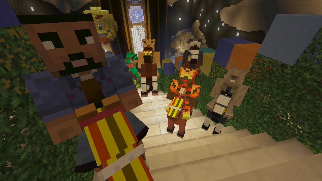 Minecraft Xbox - Rainbow Fun Run - Horse Race
