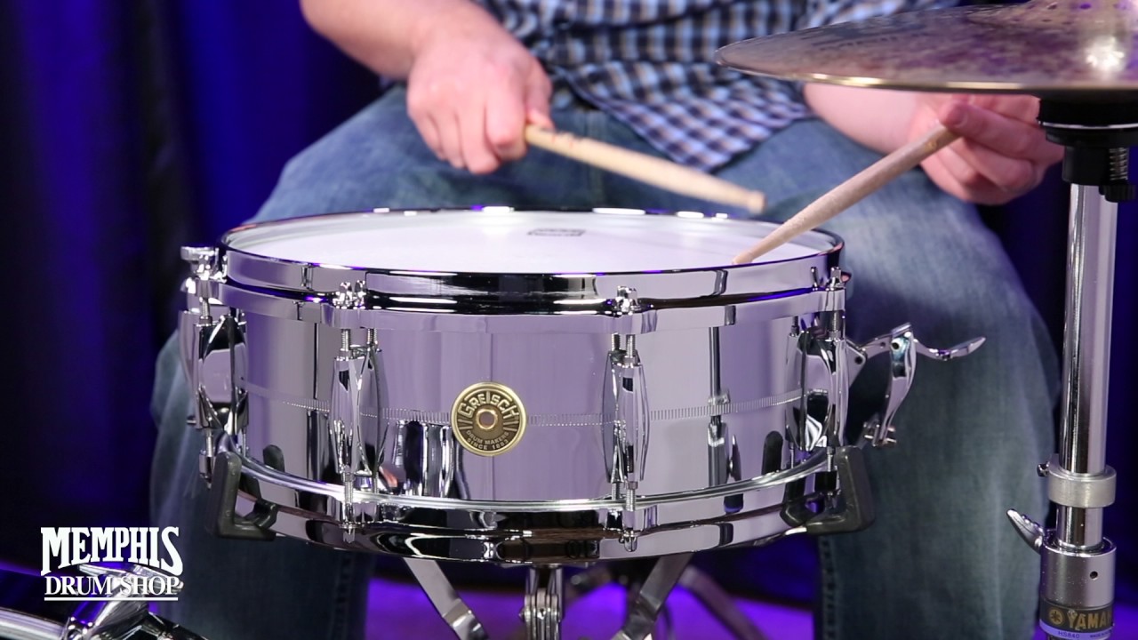 Gretsch 14x5 USA Custom Chrome Over Brass Snare Drum (G4160)