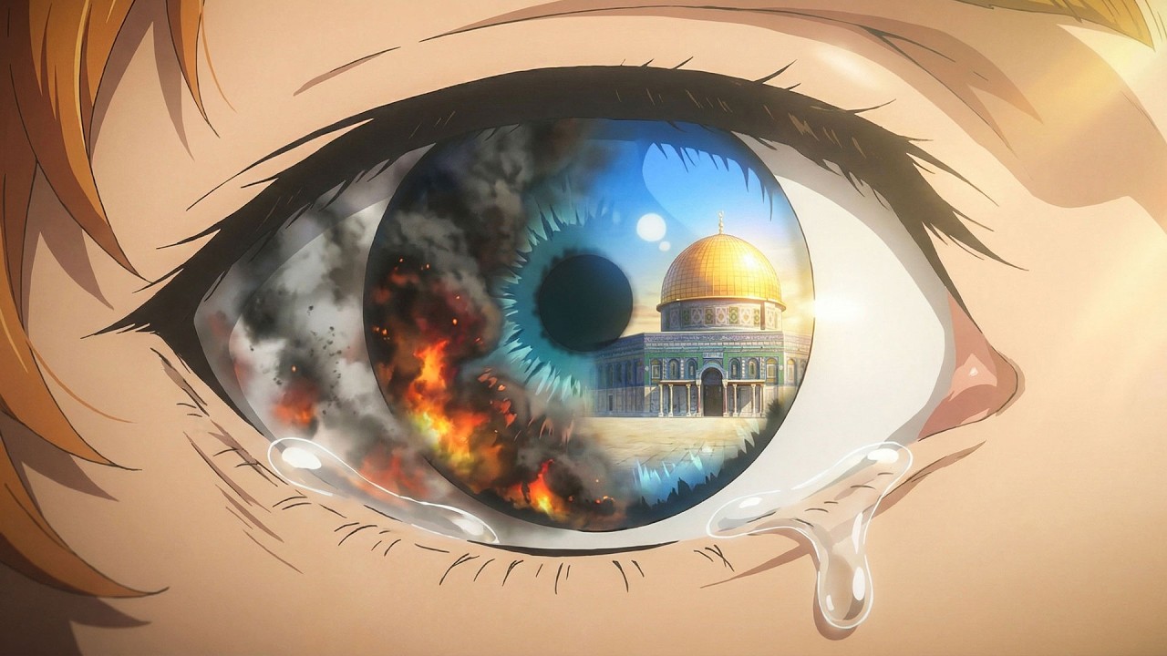 الأمل والألم | فيلم أنمي قصير ( أنمي يحاكي واقع أطفال غزة )