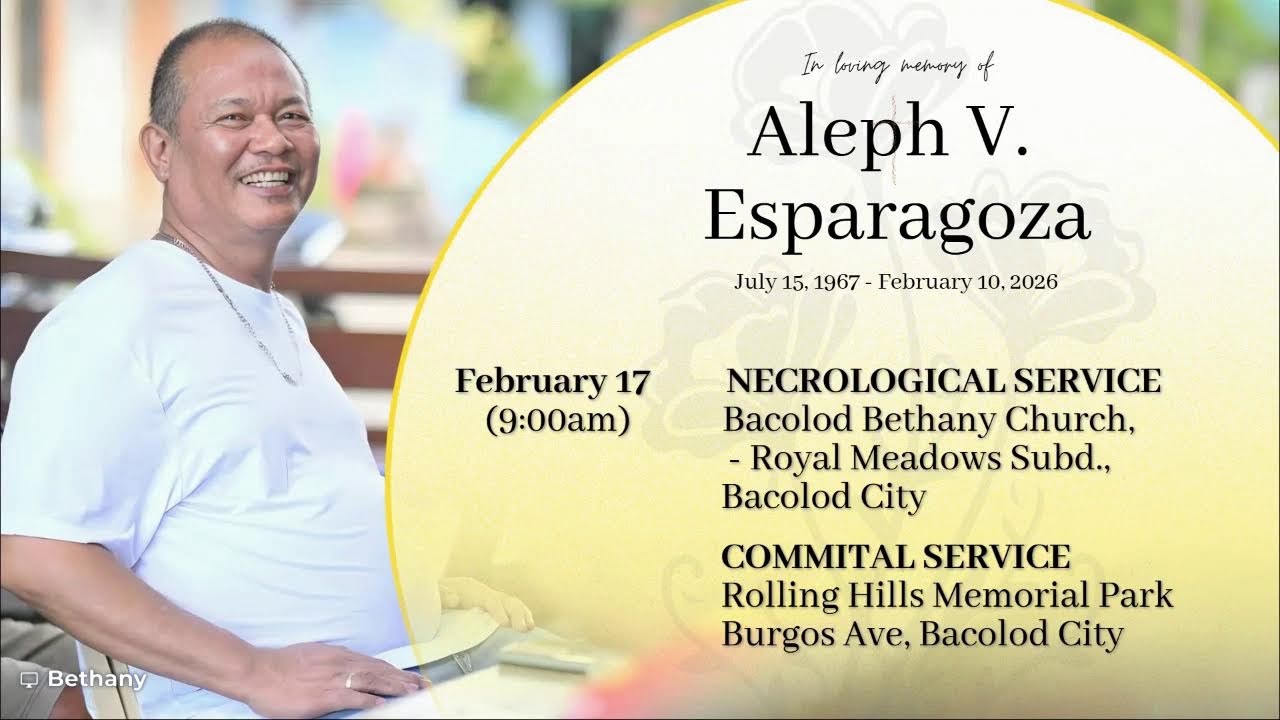 Vigil Service | 16 February 2026, 6:30pm | Aleph V. Esparagoza