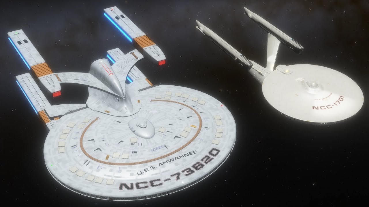 USS Ahwahnee v Enterprise Refit Size Comparison