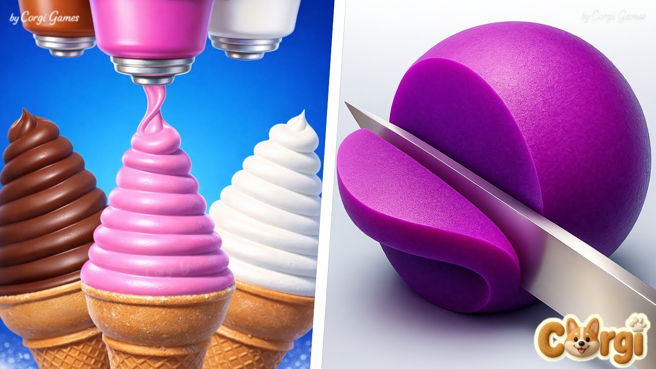 Ice Cream Inc. VS ADMR Slicing - Satisfying Level Up Gameplay SpeedRun Walkthrough iOS Android 