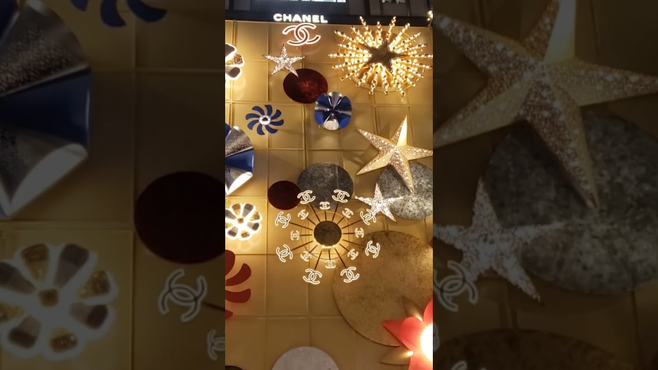 Chanel Store Christmas Decorations In New York City
