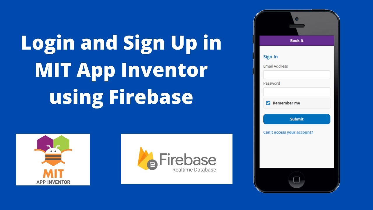 MIT App Inventor Login and Register App with Firebase | Authentication Tutorial