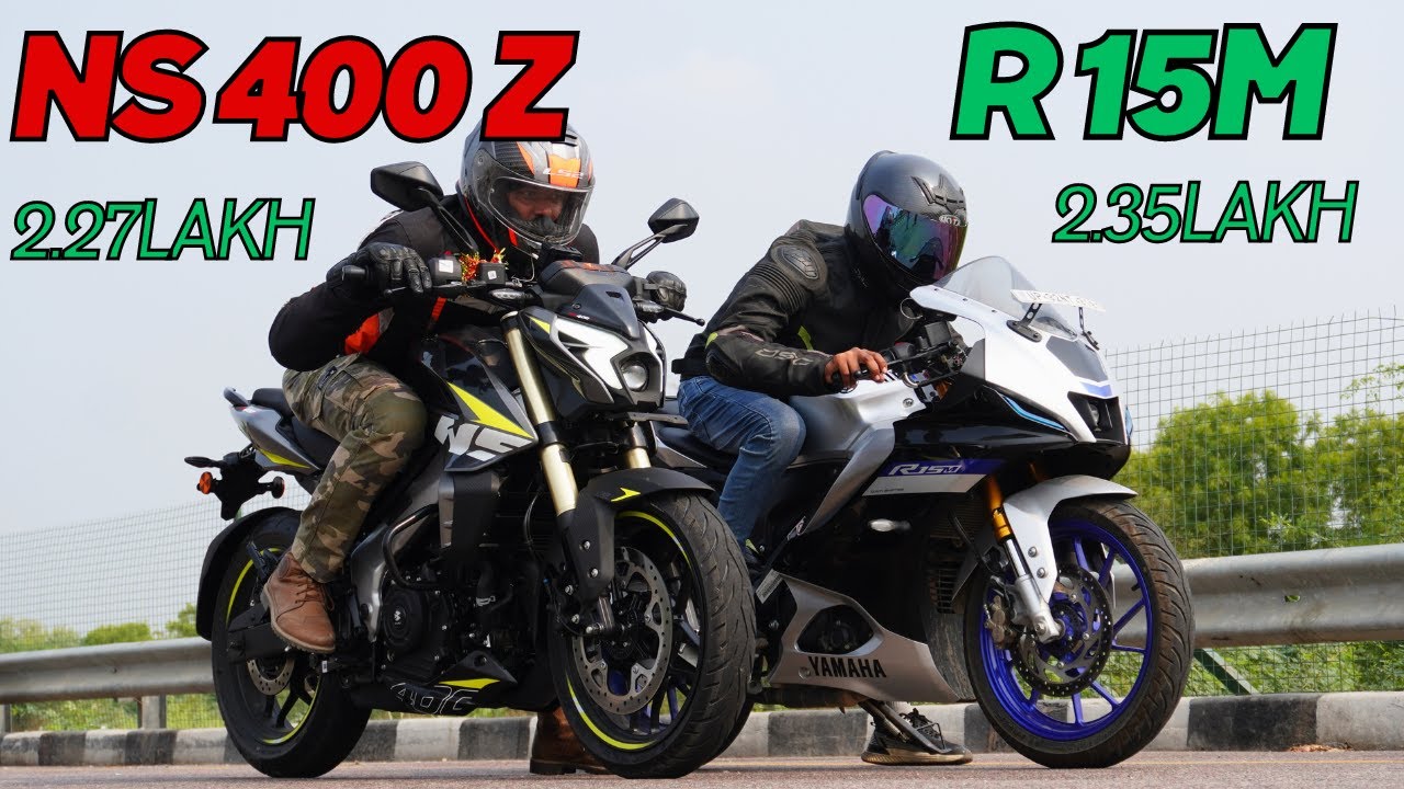 Pulsar NS400Z vs Yamaha R15M Drag Race 🔥🔥 | 2.27 Lakh vs 2.35 Lakh 😱😱