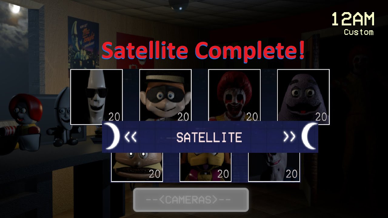 Five Nights with Mac Tonight: Custom Night - I beat the Satellite Challenge! (7/20 Mode)
