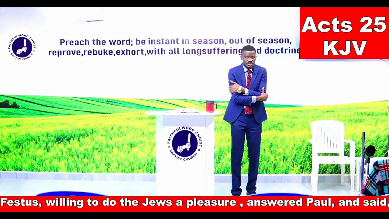 Festus, willing to do the Jews a pleasure , answered Paul, and said,