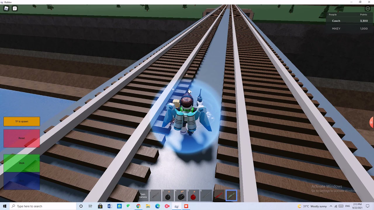 tsunami! [destroy the bridge and wreck train] (roblox)